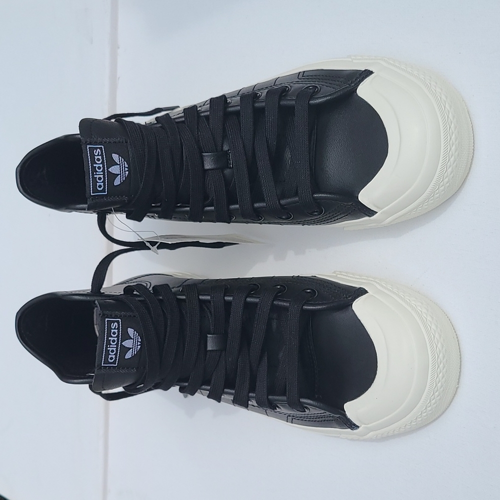 Adidas Nizza HI RF Black Leather Men's Originals- FX8496